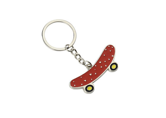 Zinc Alloy Iron Skateboard Gantungan Kunci Mini 3.5mm Pantone Hadiah Souvenir Lucu