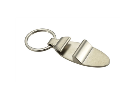Ellipse Personalized Pembuka Botol Gantungan Kunci Zinc Alloy Metal Engraved Keyring