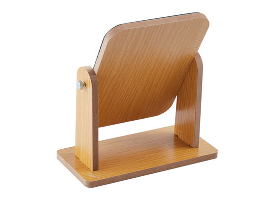 Cermin Meja Kosmetik Persegi Panjang yang Dapat Diputar Cermin Desktop Kayu Beech 9 X 24cm