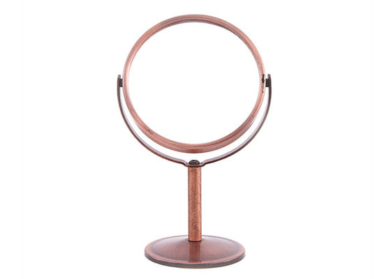 Cermin Meja Kosmetik Putaran Rotatable Sisi Ganda Mini Rose Desk Top Mirror