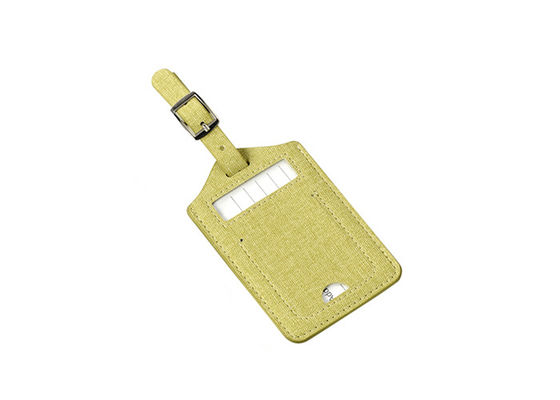Tag Bagasi Kain Persegi Panjang Warna Pantone, Hadiah Periklanan Kulit Pu Perjalanan