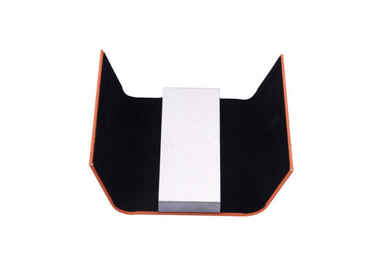 Pemegang Kartu Nama Debossing Penutupan Magnetik Zinc Alloy Pu Kulit Pemegang Kartu