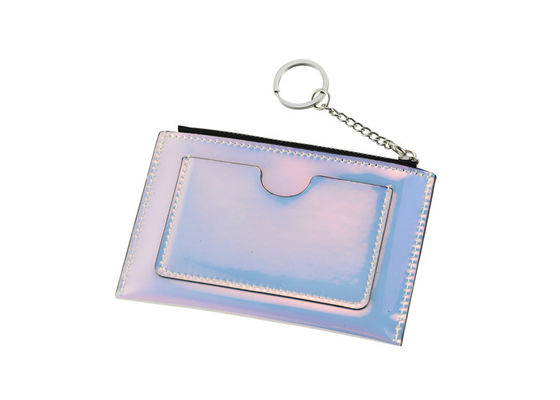 Hot Stamping Kulit Pemegang Kartu Kredit Womens Debossing Jelly Color