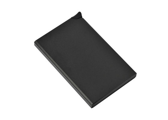 Logam ABS Slim Aluminium Pemegang Kartu Kredit Pola Serat Karbon