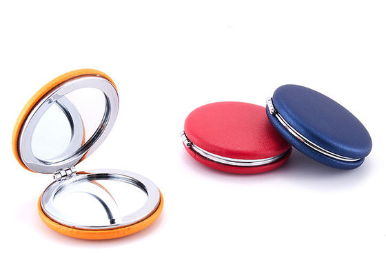 Lipat PU ABS Kosmetik Compact Mirror Macaroon Pocket Makeup Mirror
