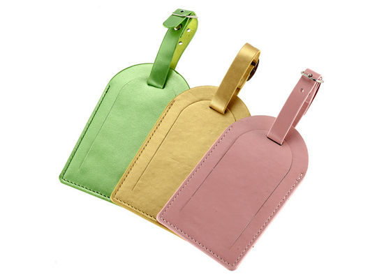 Harga bagus Tag Bagasi Perjalanan Bentuk Pintu PU Warna Pantone Warna-warni Dengan Tali Gesper on line