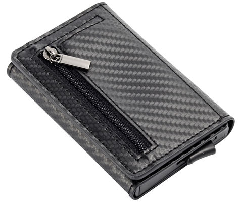 Harga bagus Kelas RFID Memblokir Dompet Kartu Kredit Mengorganisir Dan Melindungi Kartu PU / Aluminium Magnet Penutupan Memegang 8-10 on line
