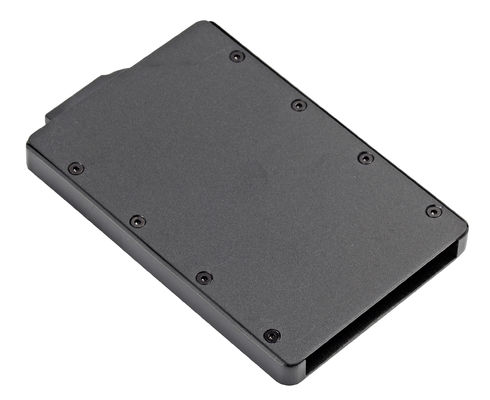Harga bagus RFID Kartu Kredit Dompet Klasik PU / Aluminium Organizer Dengan jahitan on line