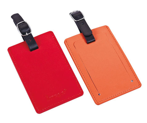 Harga bagus Custom PU Aluminium Baggage Tag untuk Wisatawan Informasi Kontak Pribadi Bentuk persegi panjang on line