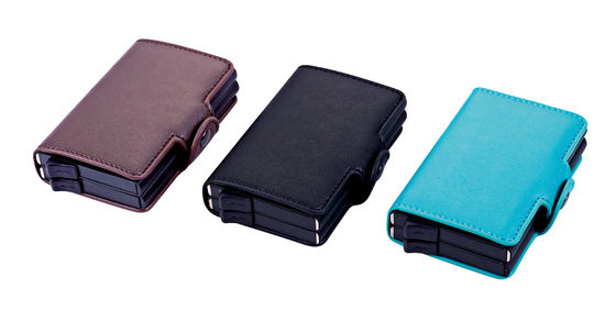 Harga bagus RFID Magnet Closure Pemegang Kartu Kredit Dompet Bentuk persegi panjang untuk Promosi dan Hadiah Souvenir on line