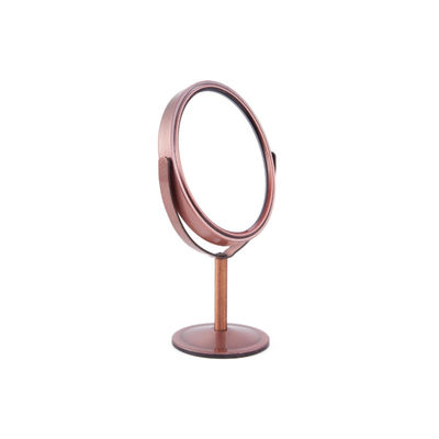 Harga bagus Meja berputar 360 derajat Vanity Makeup Mirror Stand dengan perbesaran 1X/2X sisi ganda on line