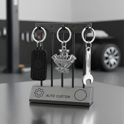 Harga bagus Keychain Holder Custom Car Keychains Logo yang disesuaikan untuk Auto Repair Shop Kampanye kustomisasi dan pemasaran kendaraan on line