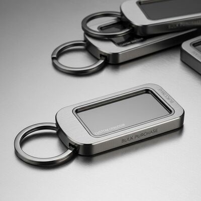 Harga bagus Custom Logo Metal Keychain Holder OEM ODM Metal Keychain Holder Cocok untuk Custom Logo Ukiran dan pembelian massal on line