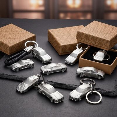 Harga bagus Zinc Alloy Custom Keychain Mobil tahan lama Stylish Keychain Holder Ideal untuk Hadiah Acara Perusahaan dan Aksesoris Kendaraan on line
