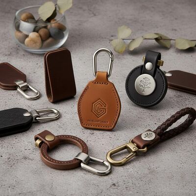 Harga bagus Kunci Kulit tahan lama gantungan kunci Pilihan yang sangat baik untuk hadiah perusahaan Hadiah dan aplikasi logo khusus on line