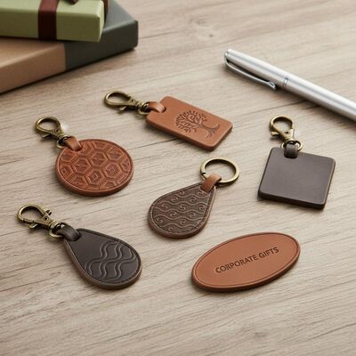 Harga bagus Keychain Keychain Kulit Custom Pattern Gaya Klasik Aksesoris Bergaya tahan lama untuk Hadiah dan Barang Perusahaan on line
