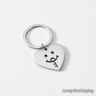 Harga bagus Perak Cantik Kunci Baja Cute Keychain tahan lama Stylish Metal Key Holder Ideal untuk Hadiah Perusahaan Acara dan sehari-hari on line