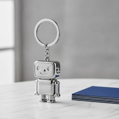 Harga bagus High Durability Cute Metal Keychain Perak 5 Cm X 3 Cm Desain Bergaya tahan lama Ideal Untuk Bisnis Hadiah Dan Pemasaran on line