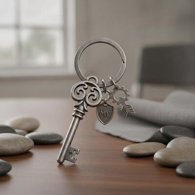 Harga bagus 1 Piece Charming Iron Keyring Metal Keychain tahan lama Dirancang untuk Kampanye Hadiah Perusahaan dan Aksesoris Pribadi on line