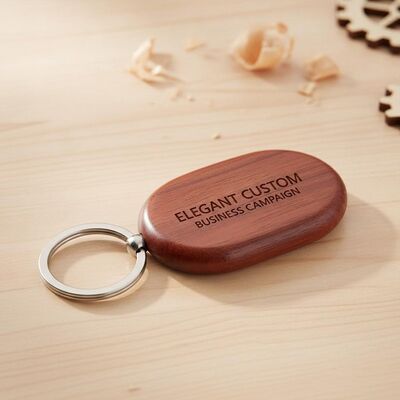 Harga bagus Personalifikasi Ukiran Kunci Kayu Ring Polished Selesaikan Produk Custom Elegan Sempurna Untuk Kampanye Pemasaran Bisnis on line