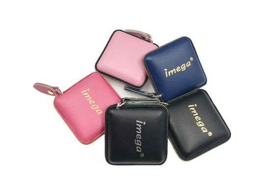Harga bagus Pita Pengukur Persegi yang Dapat Ditarik PU Kulit Debossing Logo Metal on line