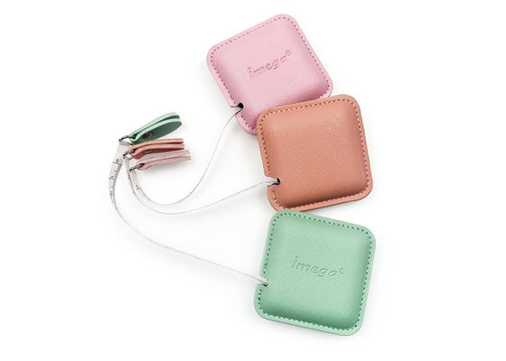Harga bagus Kulit PU Ditarik Pita Ukur Tubuh Personalized 20mm Tebal Logam on line