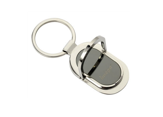 Harga bagus Personalized Ellipse Metal Keychain Holder Zinc Alloy Phone Holder Keyring on line