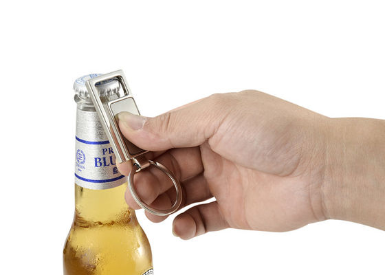 Harga bagus Paduan Seng Terukir Pembuka Botol Logam Souvenir Gantungan Kunci Persegi Panjang on line