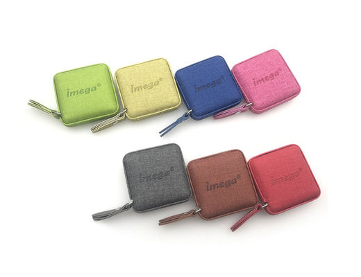 Harga bagus ABS PU Kulit Mini Ditarik Pita Ukur Tekstur Kain Debossing Logo Souvenir on line