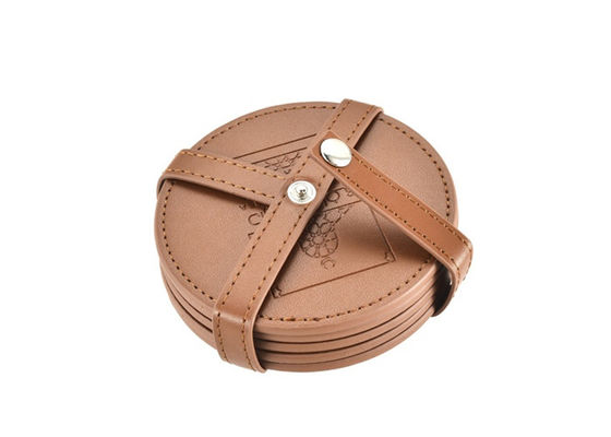 Harga bagus Imega Glass Round Drink Coaster Tatakan Teh Kulit Beludru on line
