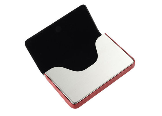 Harga bagus Magnetic Debossing Penutupan Pu Card Case Aluminium Business Card Holder Digital Printing on line