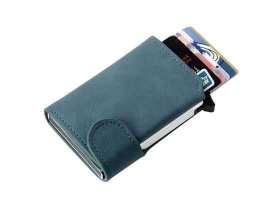 Harga bagus Dompet Klip Uang Kulit PU Dan Pemegang Kartu Kredit Pemblokiran RFID Disesuaikan on line